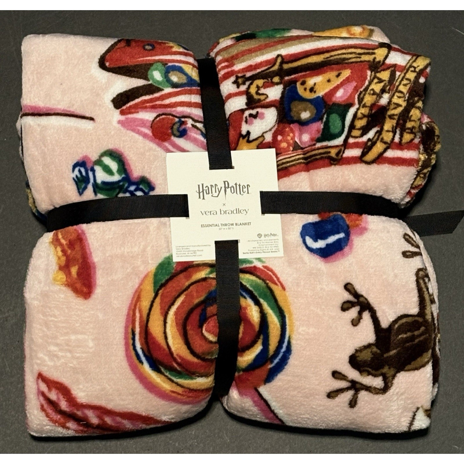 Vera Bradley Harry Potter Honeydukes Throw Blanket Plush NWT Candy Honey Dukes