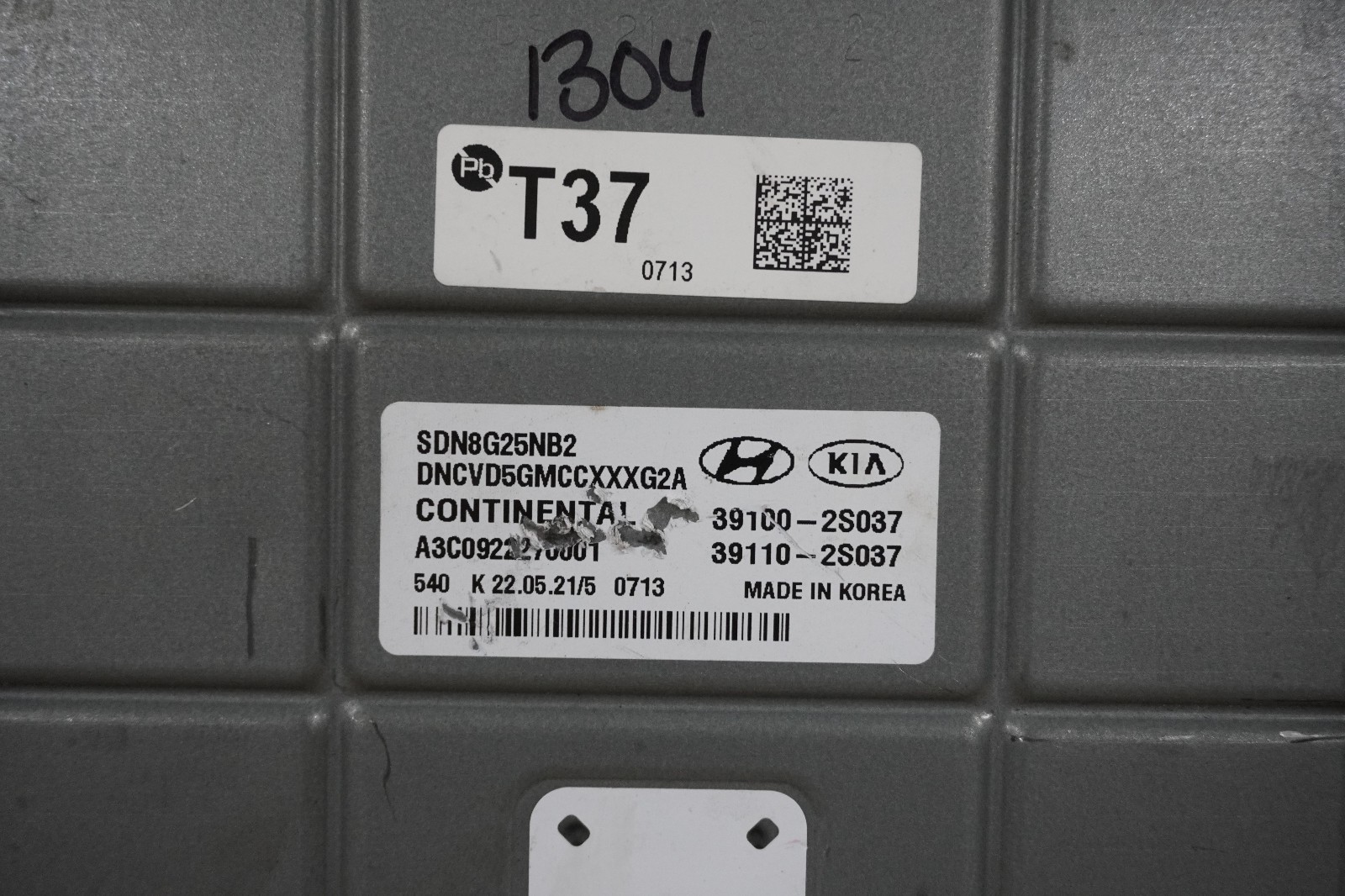 2021 Hyundai Sonata 2.0L Engine Computer Control Module ECM ECU OEM 391002S037