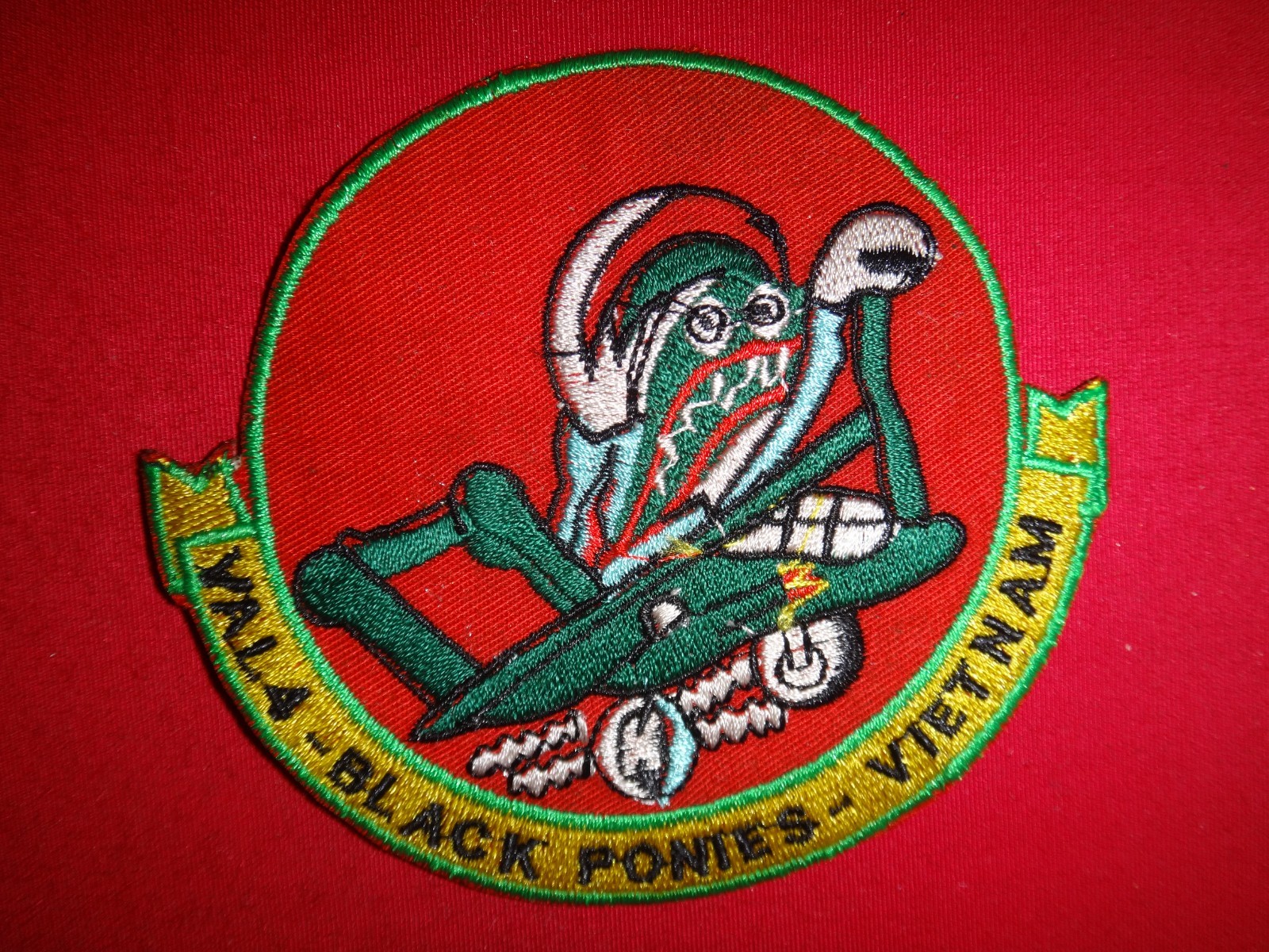 US Navy Light Attack Squadron VAL-4 BLACK PONIES Vietnam War Patch