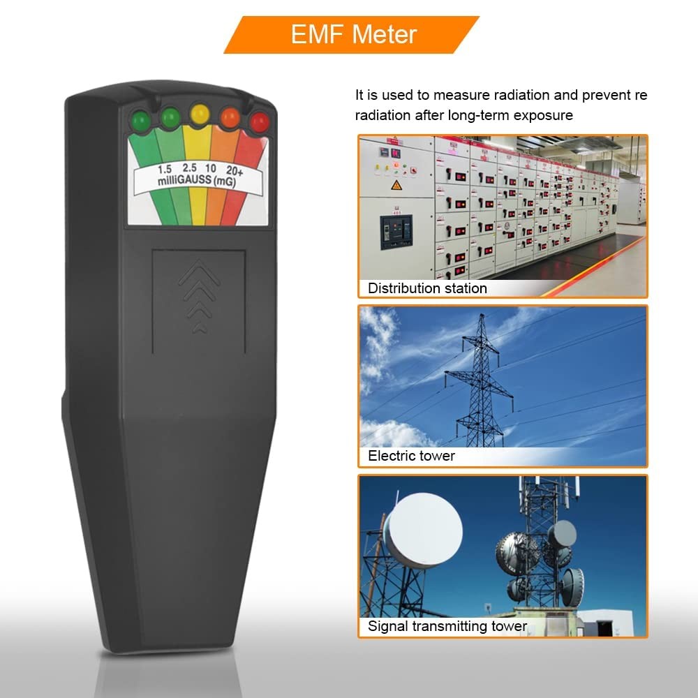 AceFox EMF Meter for Home, Office & Ghost Hunting Black
