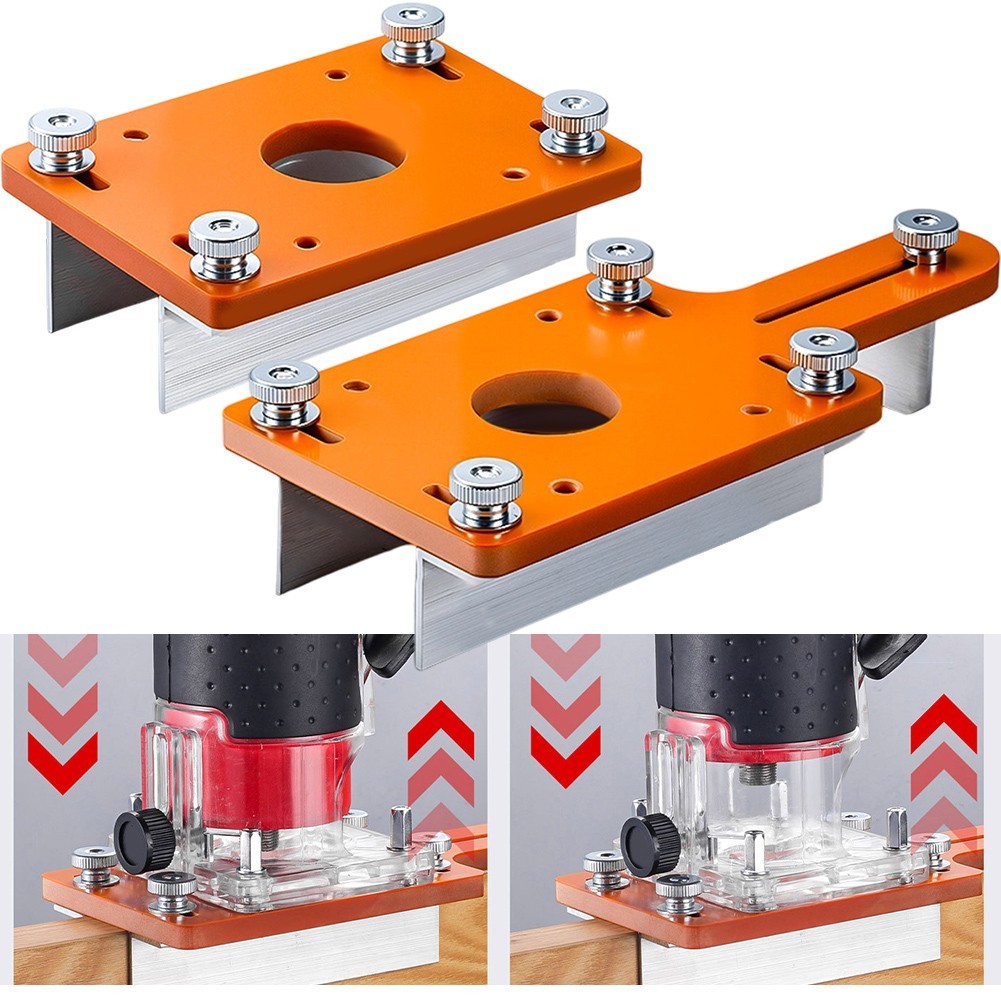 Wood Router Slotting Locator Tool Slotted Base Fastening Bracket Edge Trimmer