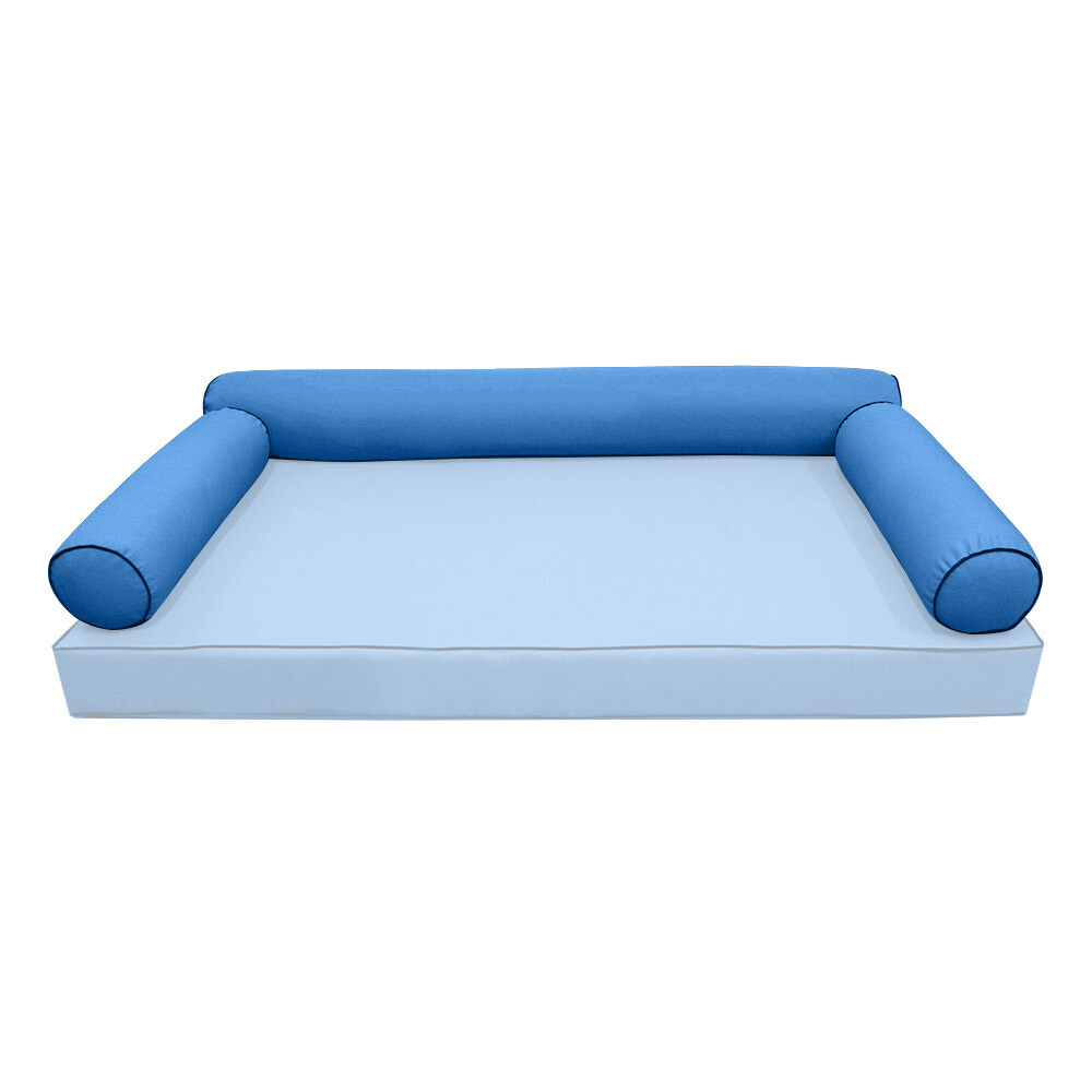 |COVER ONLY| STYLE 6 Full Bolster Pillow Daybed Porch Swing Contrast Trim AD102