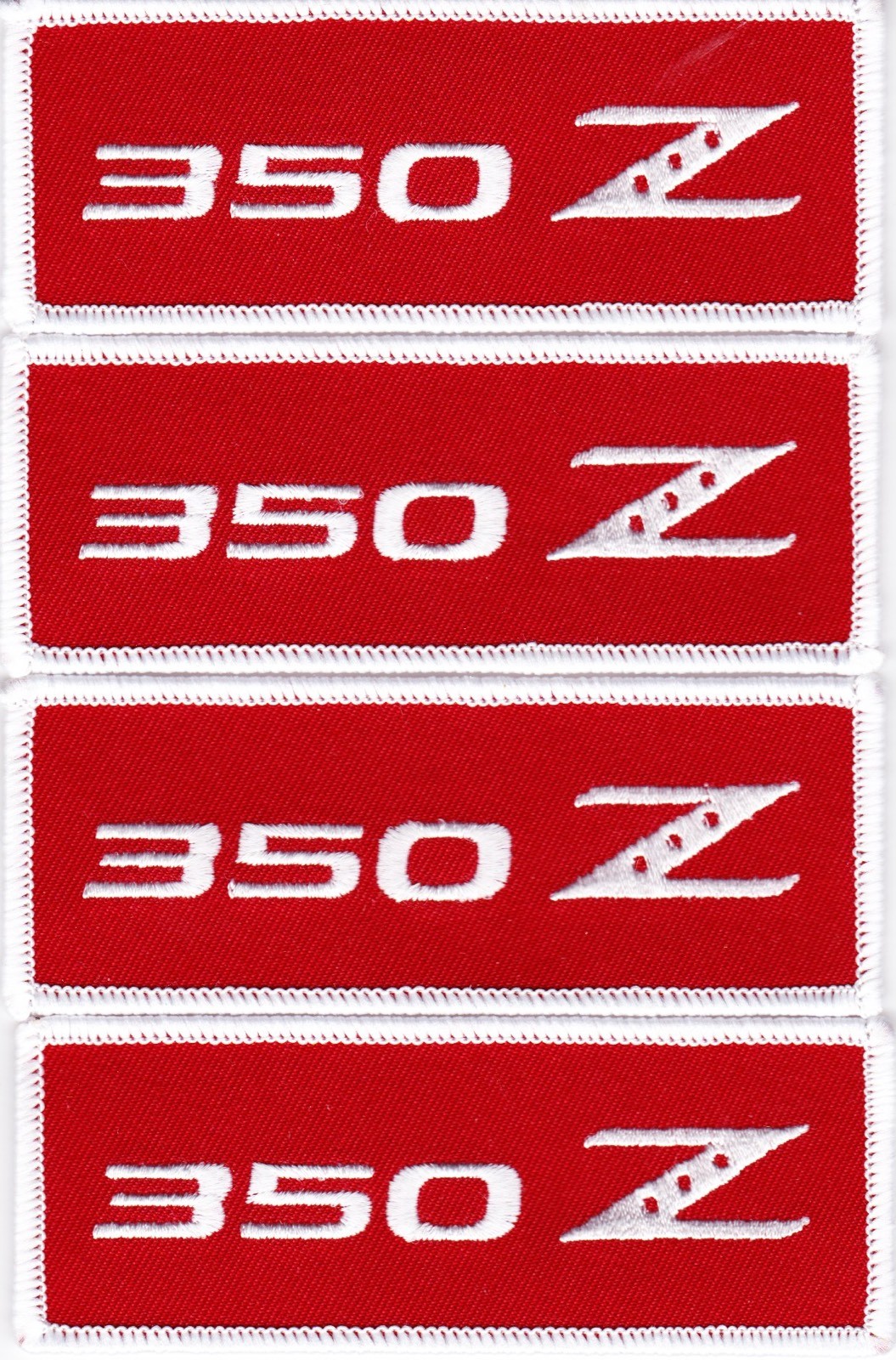 NISSAN 350Z EMBROIDERED SEW/IRON ON PATCH EMBLEM BADGE 370z WHITE RED