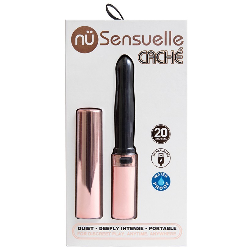 Sensuelle Cache Quiet 20-Function Rechargeable Covered Vibe Sex Toy - Rose Gold