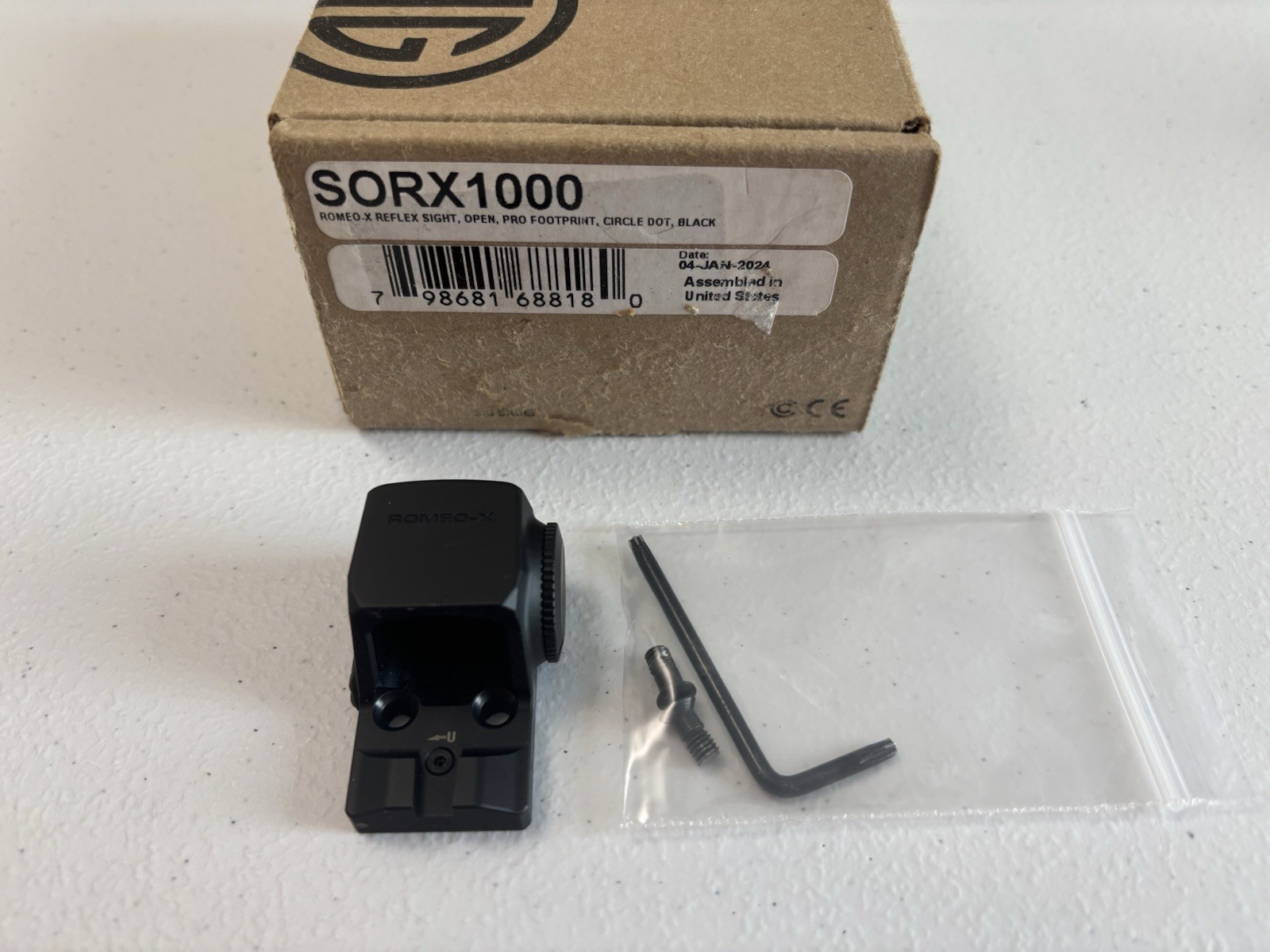 Sig #SORX1000 ROMEO-X PRO Footprint Open Reflex Red Circle-Dot And HOLOSUN