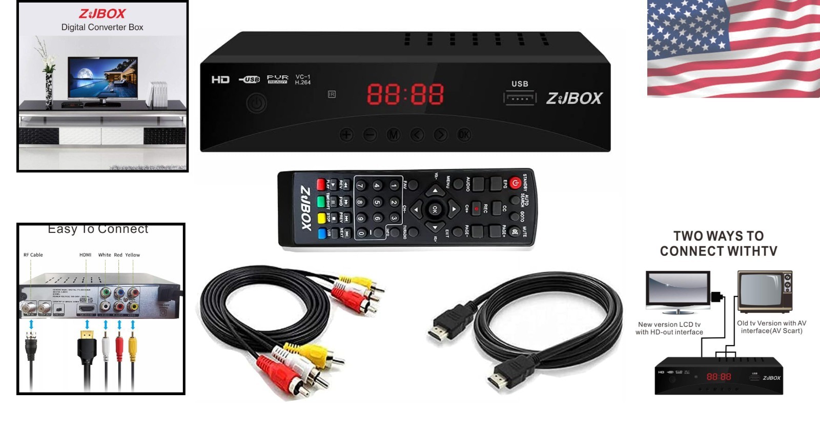 Transform Your TV: Digital Converter Box with 1080P HDMI Output & Timer Function