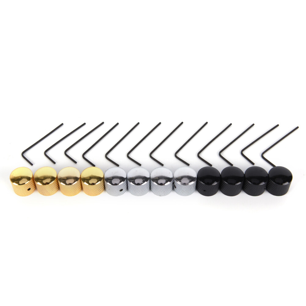 4/8/12PCS Dome Knob Volume Tone Control Knobs with Inner Hexagon Spanner Guitar