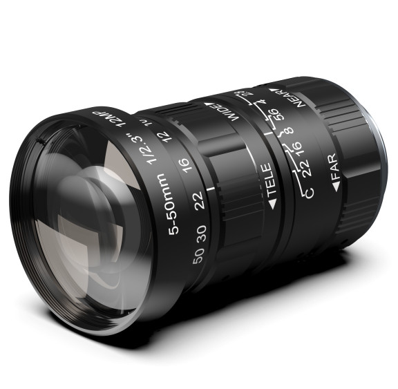 Industrial Camera Manual Focusing Zoom Lens C-Mount Focal 5--55mm w/ IR Filter