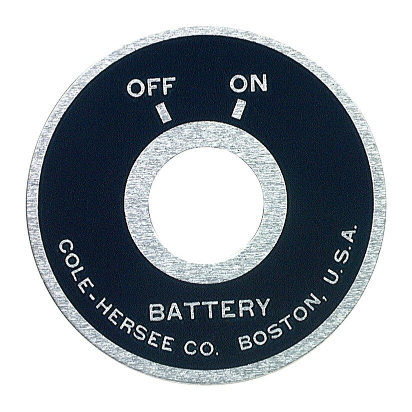 Cole Hersee 82065 Face Plate For 2-1/2" metal case battery disconnect switch