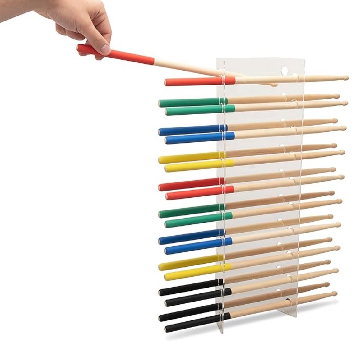 Acrylic Drumstick Holder Rack Stand  Display for 10 Pairs Universal Fit