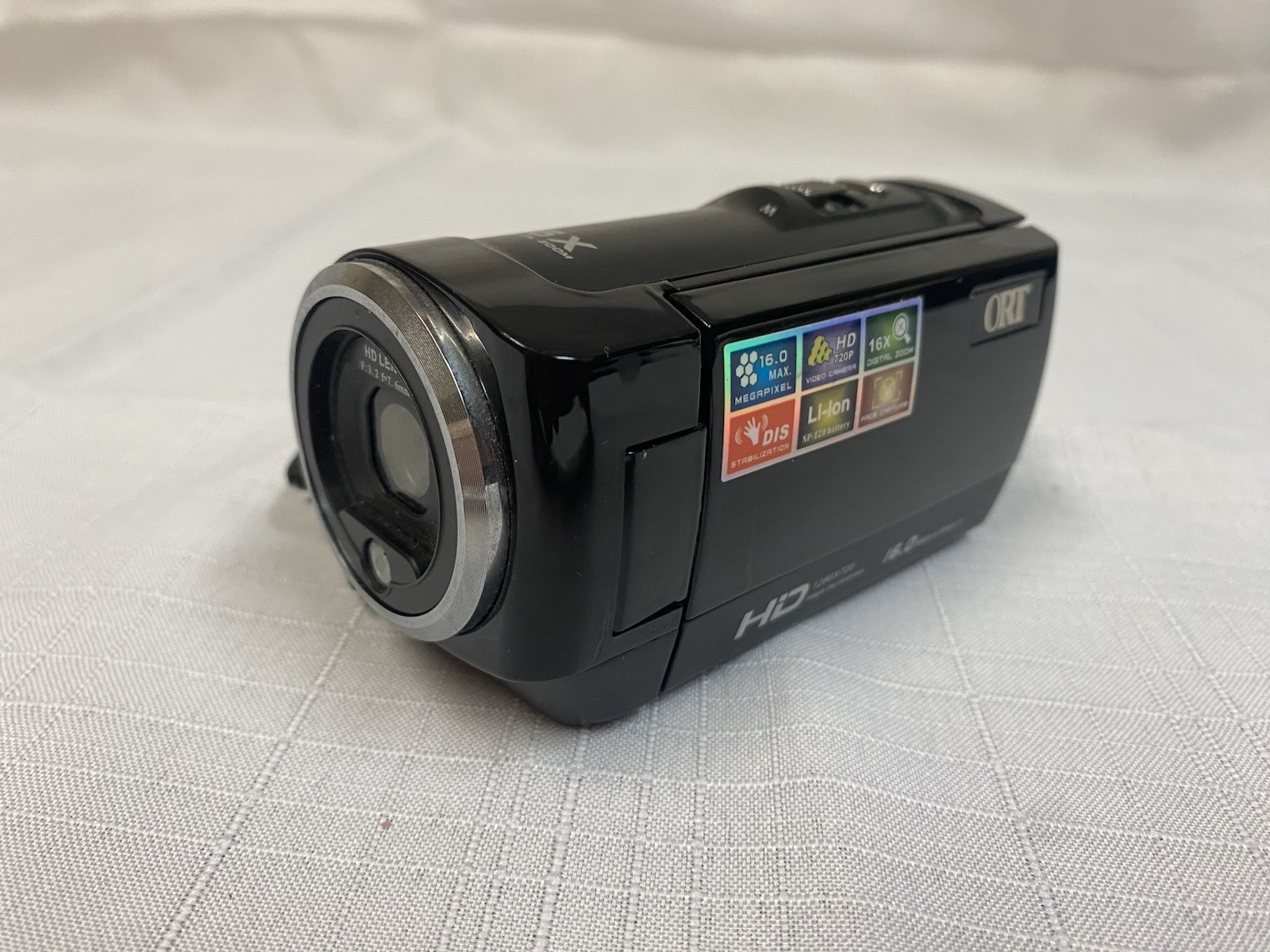 ORT HD Handheld Digital Video Camera 16x Zoom DIS Stabilization Tested