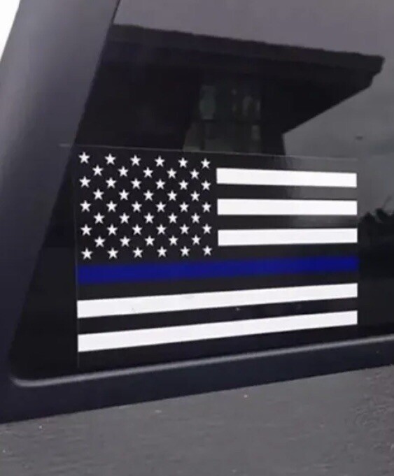3x Thin Blue Line American Flag Decal Sticker Police Lives Matter Truck Car USA