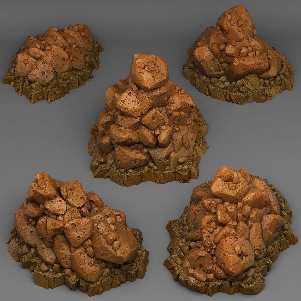 Natural Pile Of Rocks Legion Terrain Scenery Tabletop Miniatures 28mm