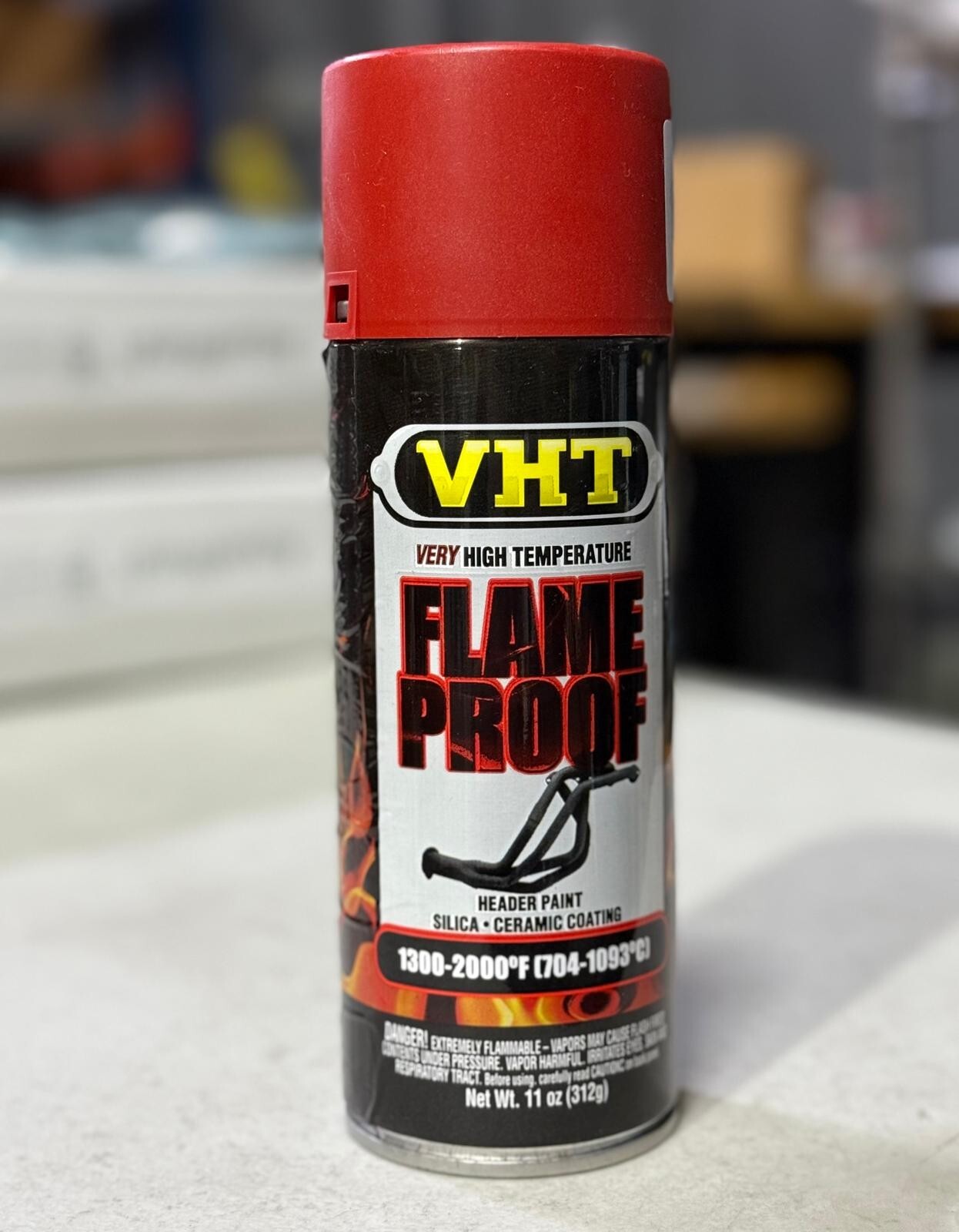 VHT SP109 High Temperature Flame Proof FLAT RED Header Spray Paint - 11oz