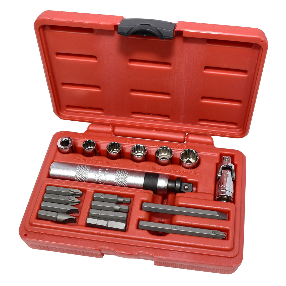 K Tool International 71717 K Tool International Impact Driver Set 18 Piece 3/8 i