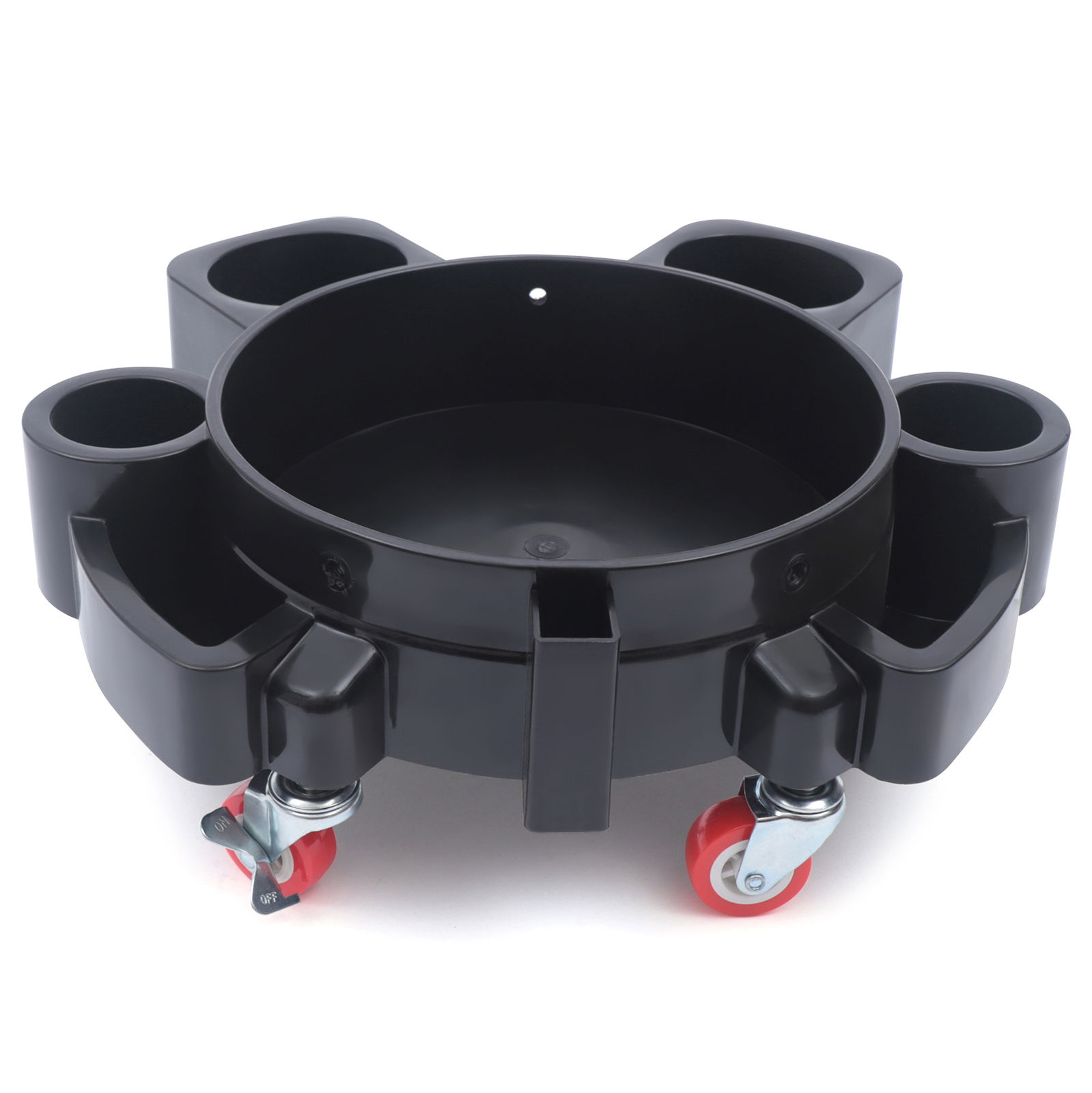 Rolling Car Wash Dolly Cart For Bucket Detailing Cleaning Kits Holder Heavy Duty