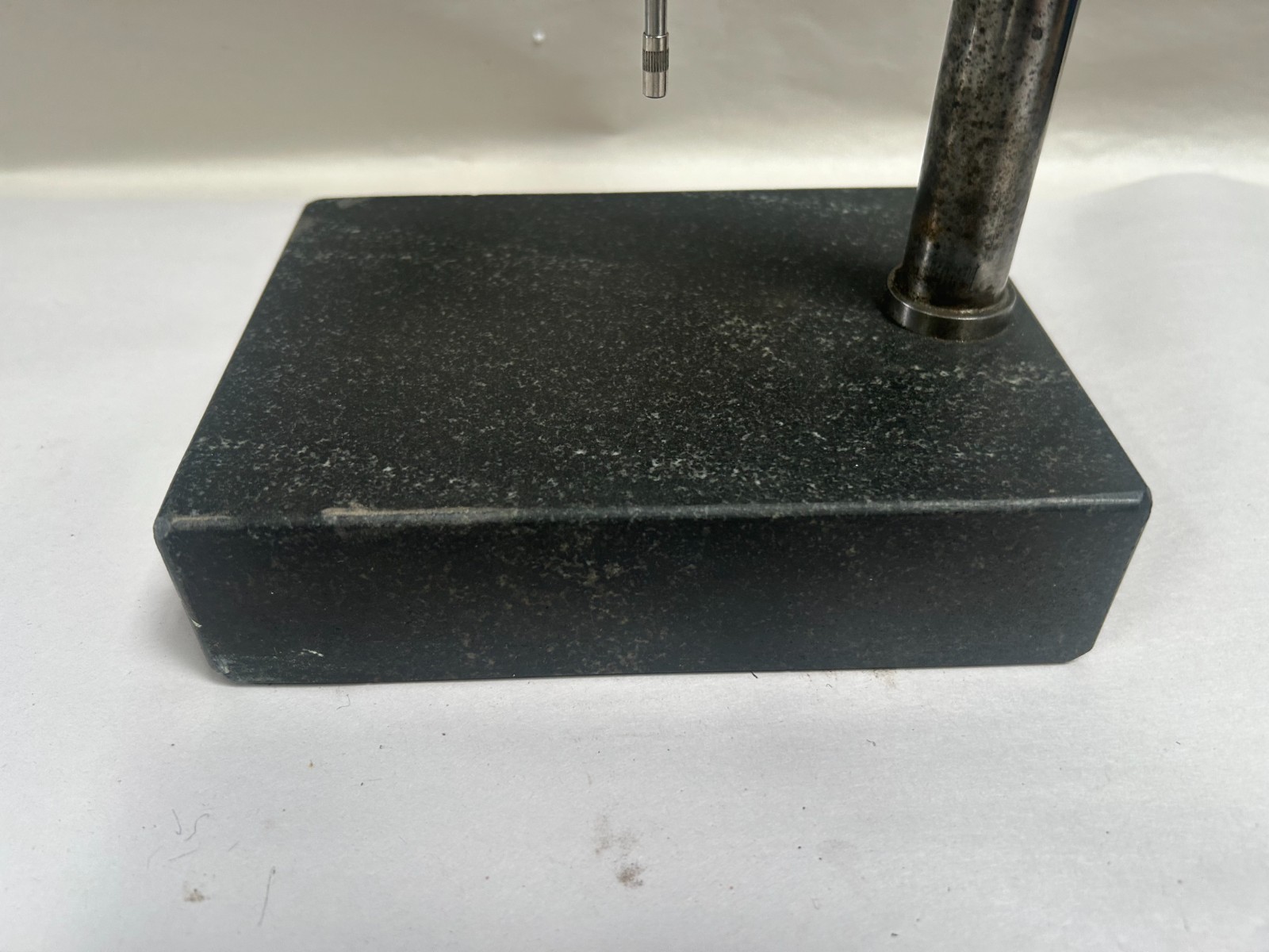 Vintage Teclock Dial Indicator w/ Heavy Granite Indicator Stand Base (D)