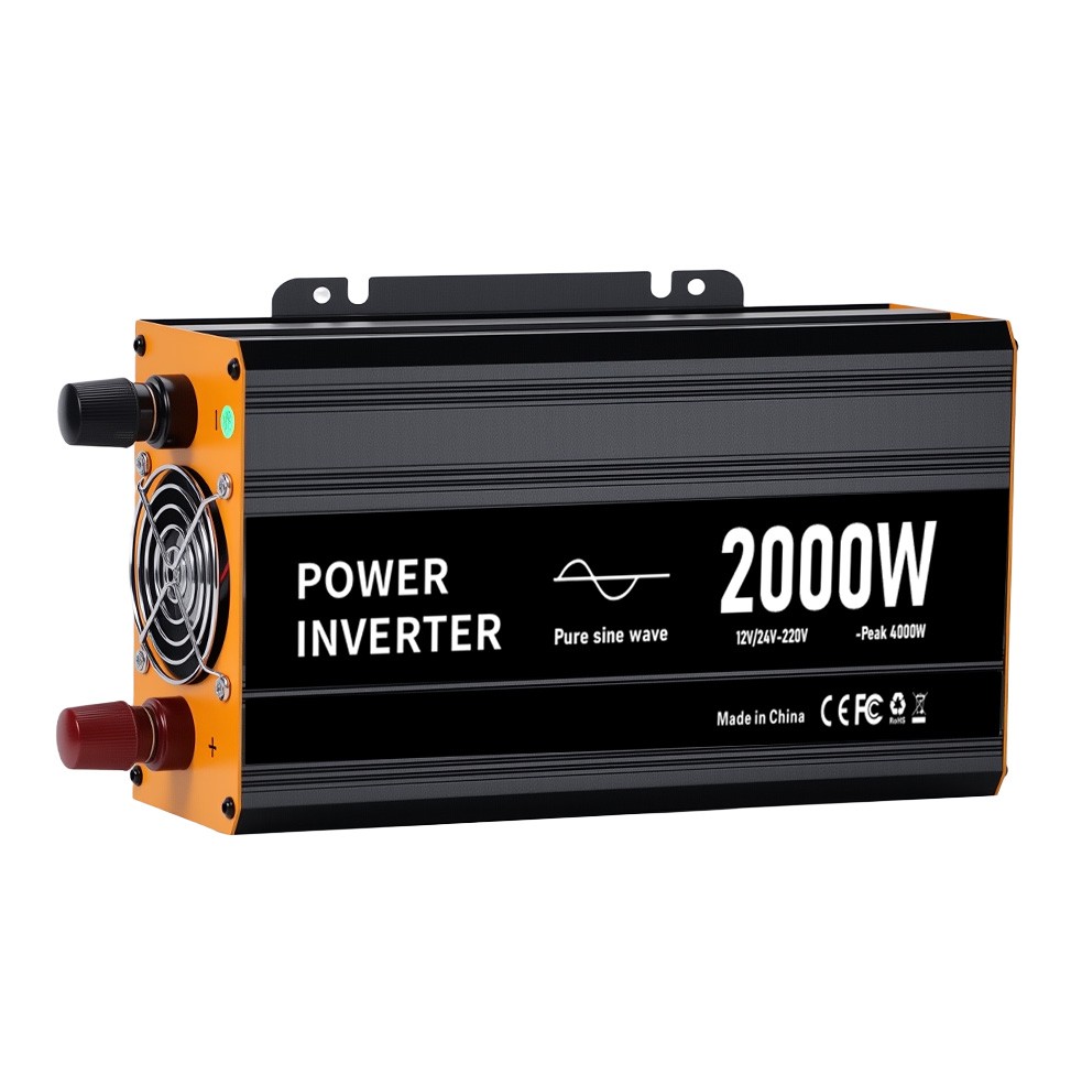 2000W DC12V 24V to110/220V Pure Sine Vave Car Power Inverter for RV Camping
