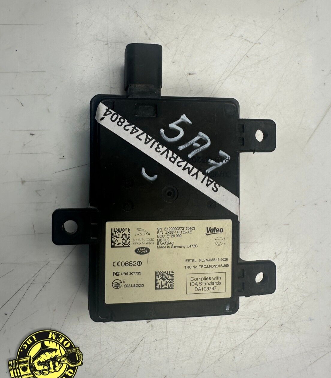 2017-2020 JAGUAR LAND ROVER  REAR BLIND SPOT SENSOR CONTROL MODULE JX6314F152AE