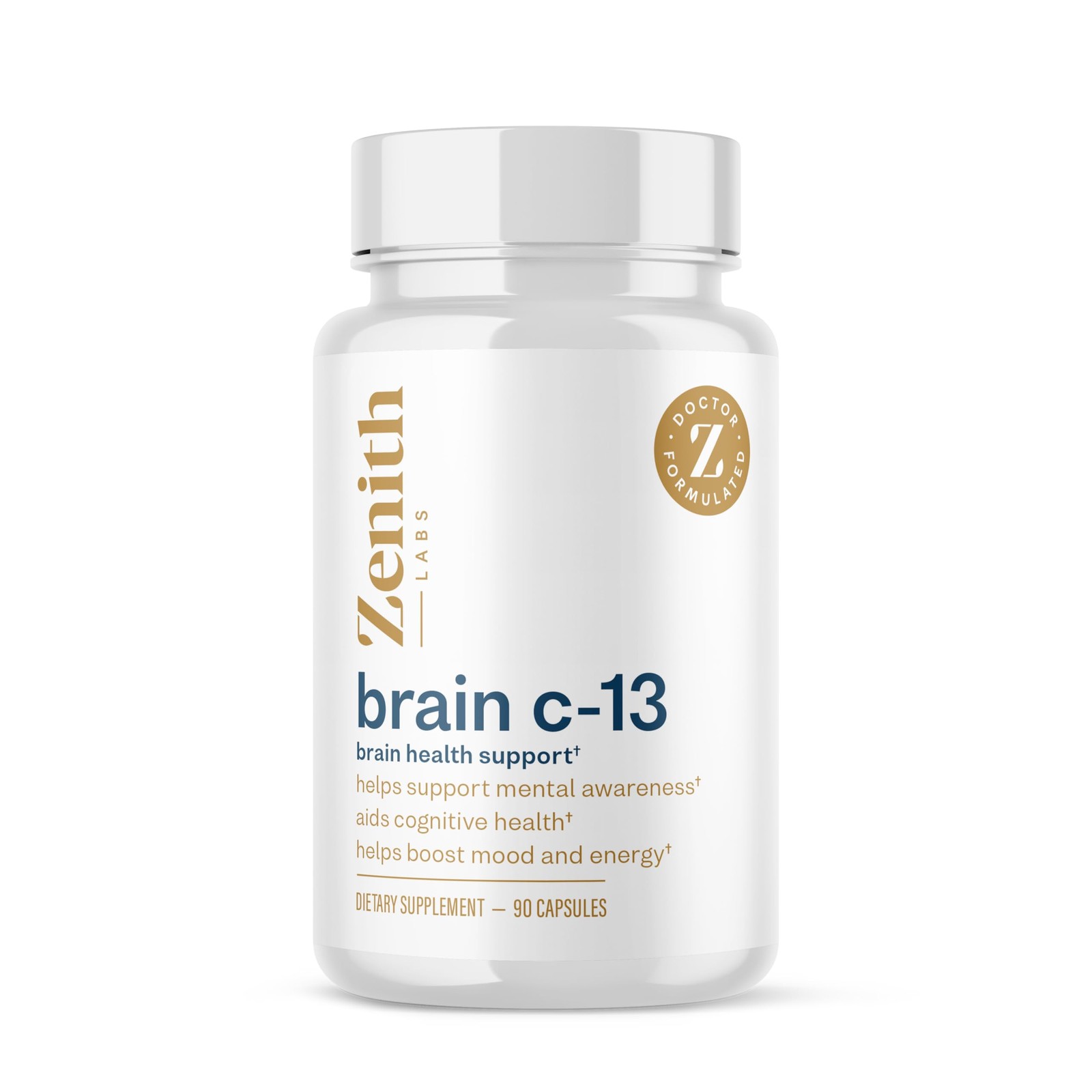 Zenith Labs Brain C-13 Cognitive Booster Supplement - Natural Brain Health Suppo