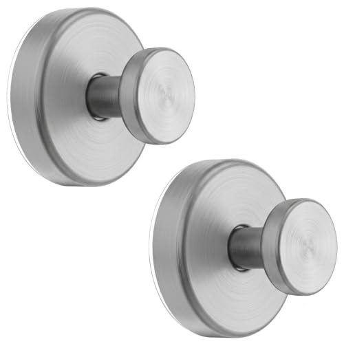 Vacuum Suction Cup Hooks for Shower, Shower Hooks for 2 Pack Round Silver