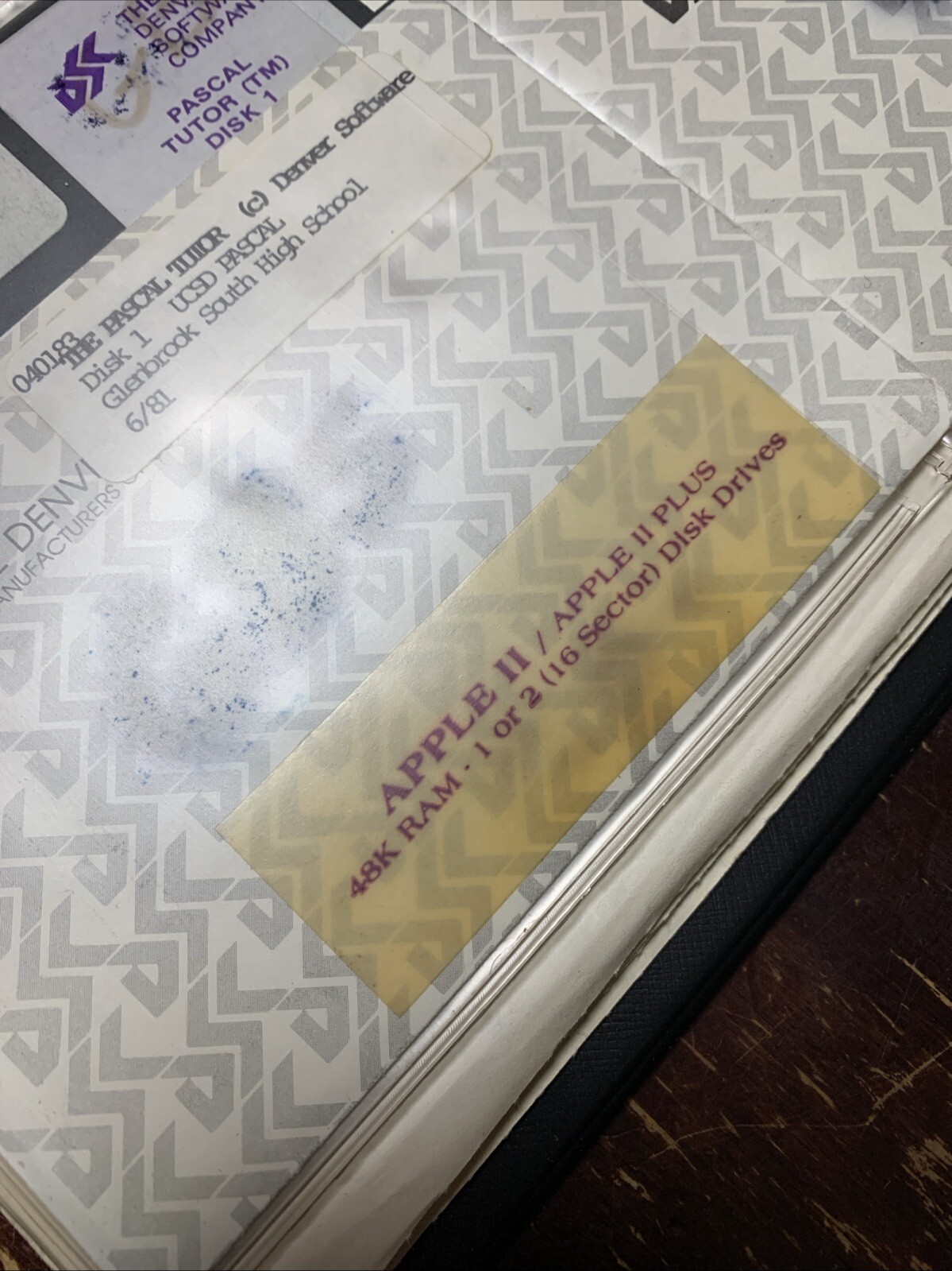 Pascal Tutor Apple II Computer Disks School Kit