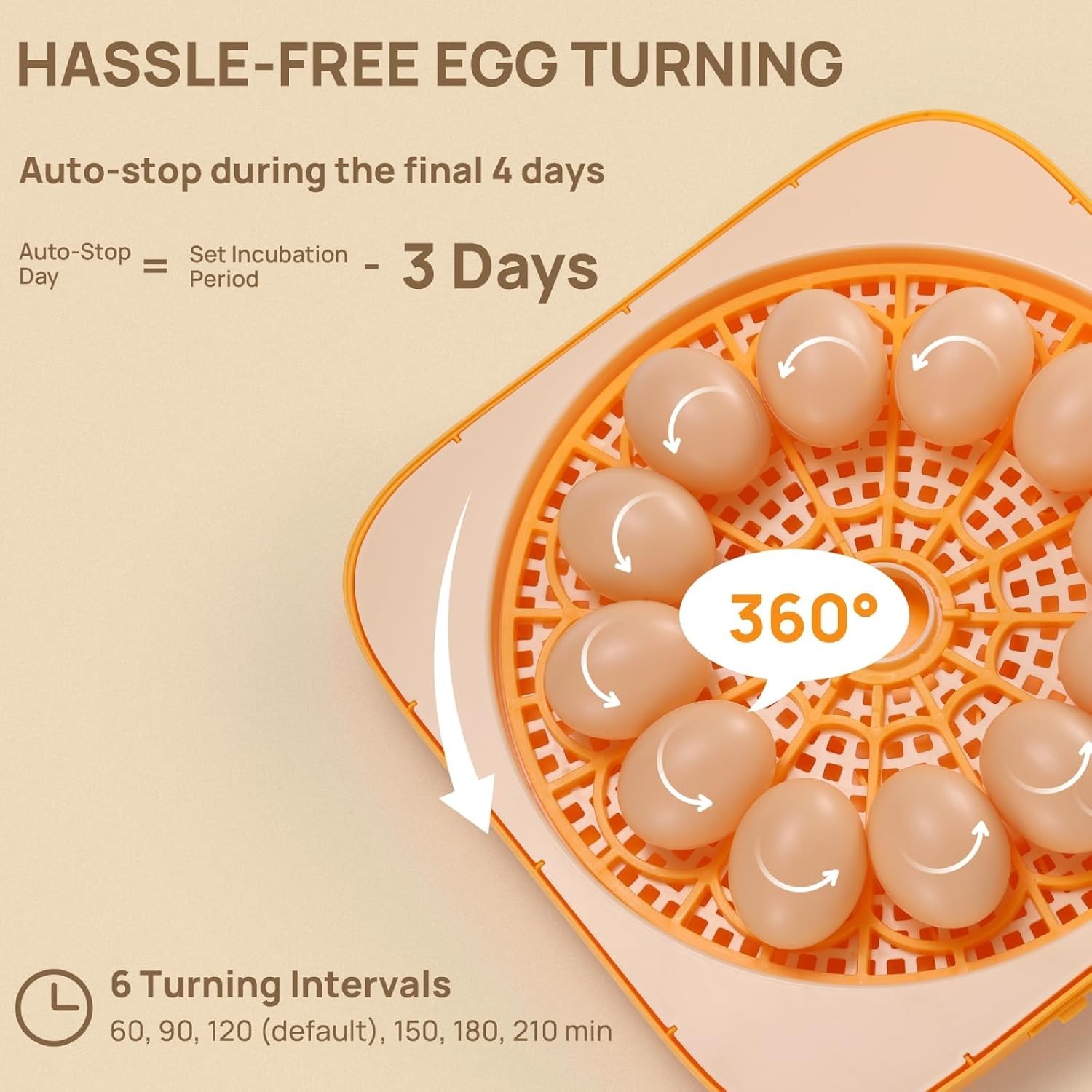 Incubator for Hatching Eggs, Automatic Turning, Temperature & Humidity Contro...