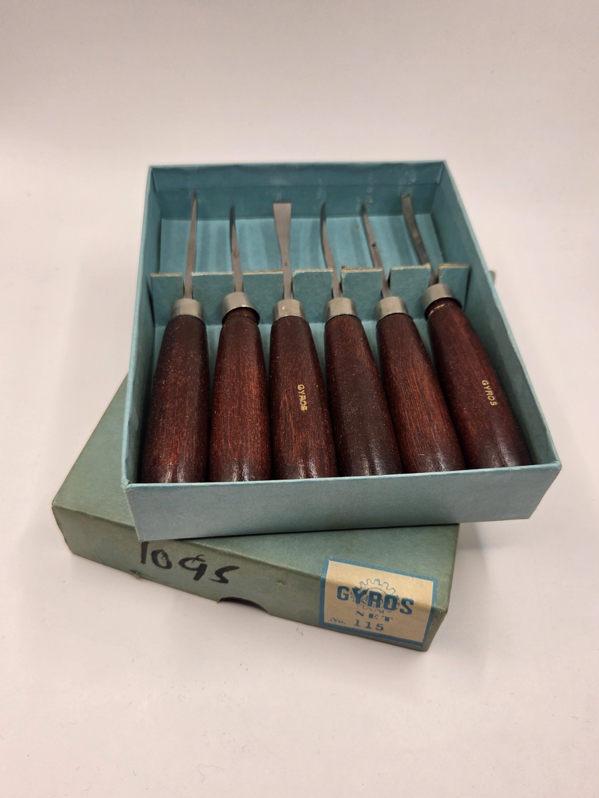 Vintage Wood Carving Gouge Chisels - Set Of 6 Gyros - Old Stock In Open Box