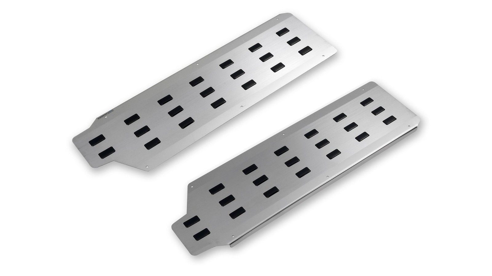 VW Multivan 2021- Black Front Interior Step Covers | Silver