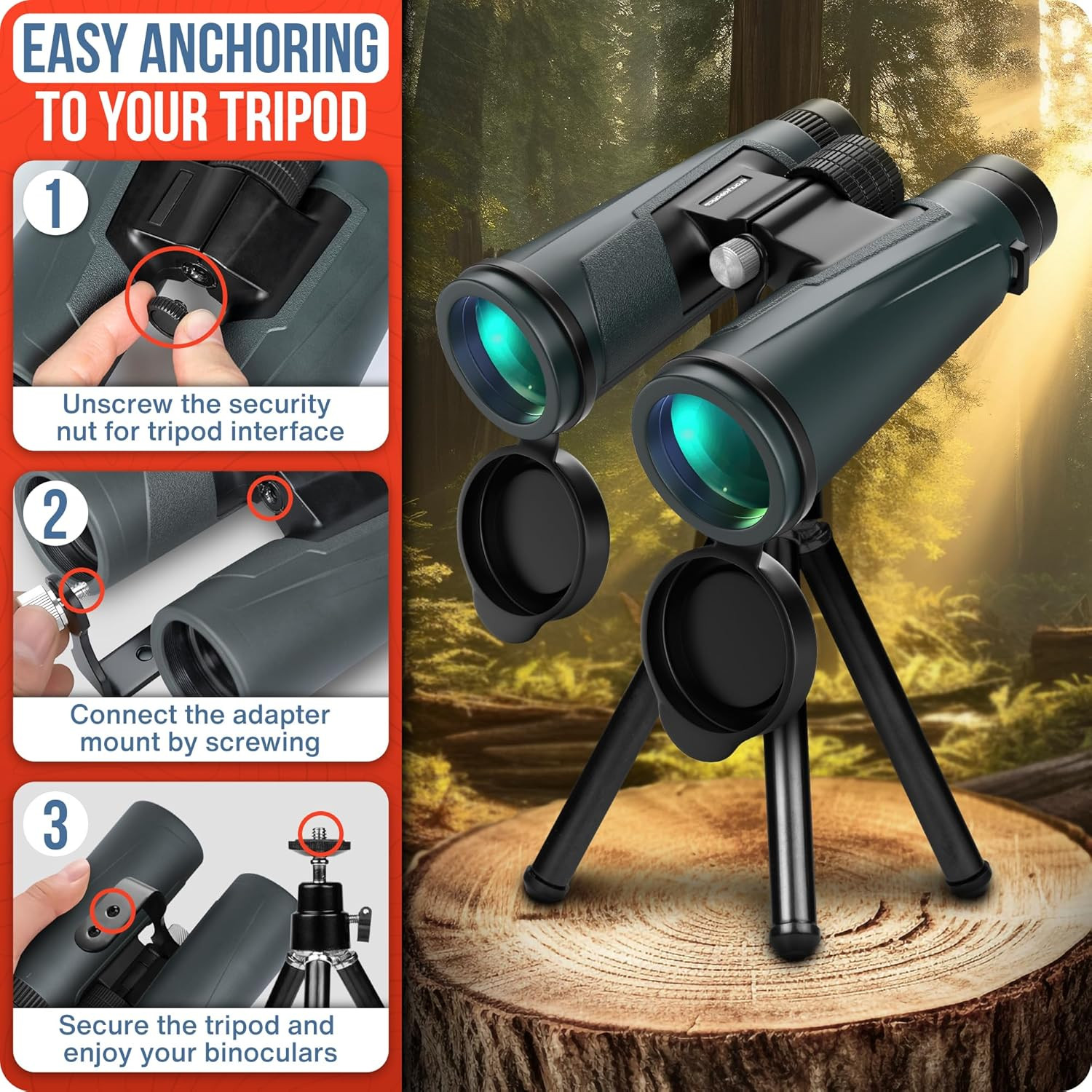 Binoculars for Bird Watching - High Powered Binocular for Adults - Birding Binoc