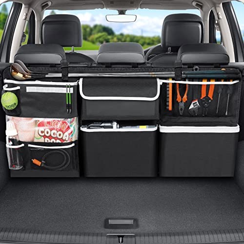 Car Storage Organizer New Version, Hanging Trunk New version-Large Black