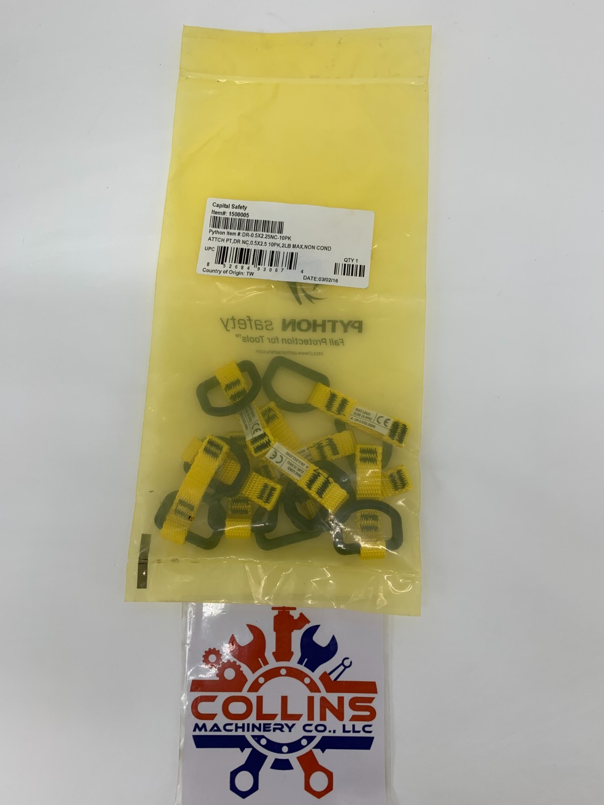 3M DBI-SALA 1500005 D-Ring Attachment 0.5" x 2.25" Non-Conductive 2 LB 10/PKG