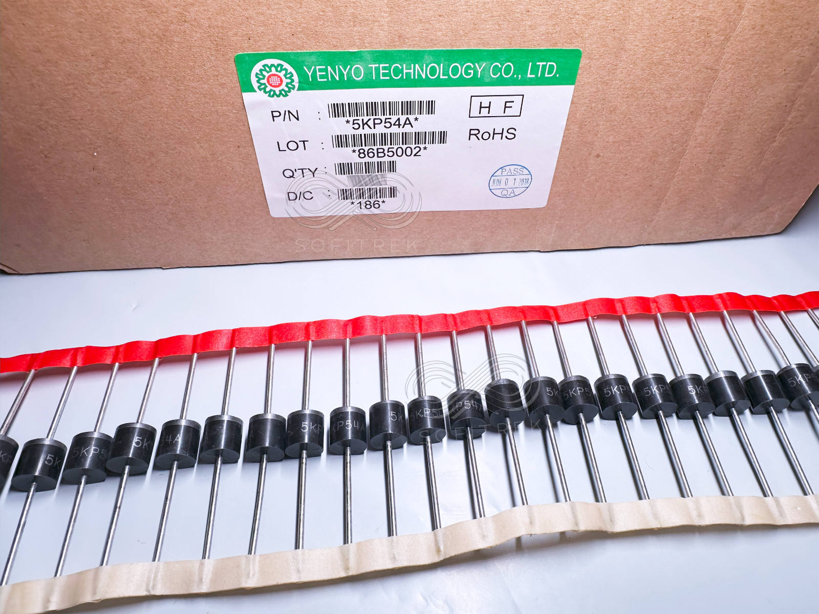 5PCS 5KP54A YENYO Axial TVS Diode 54V 87.1Vc 5000W P-600