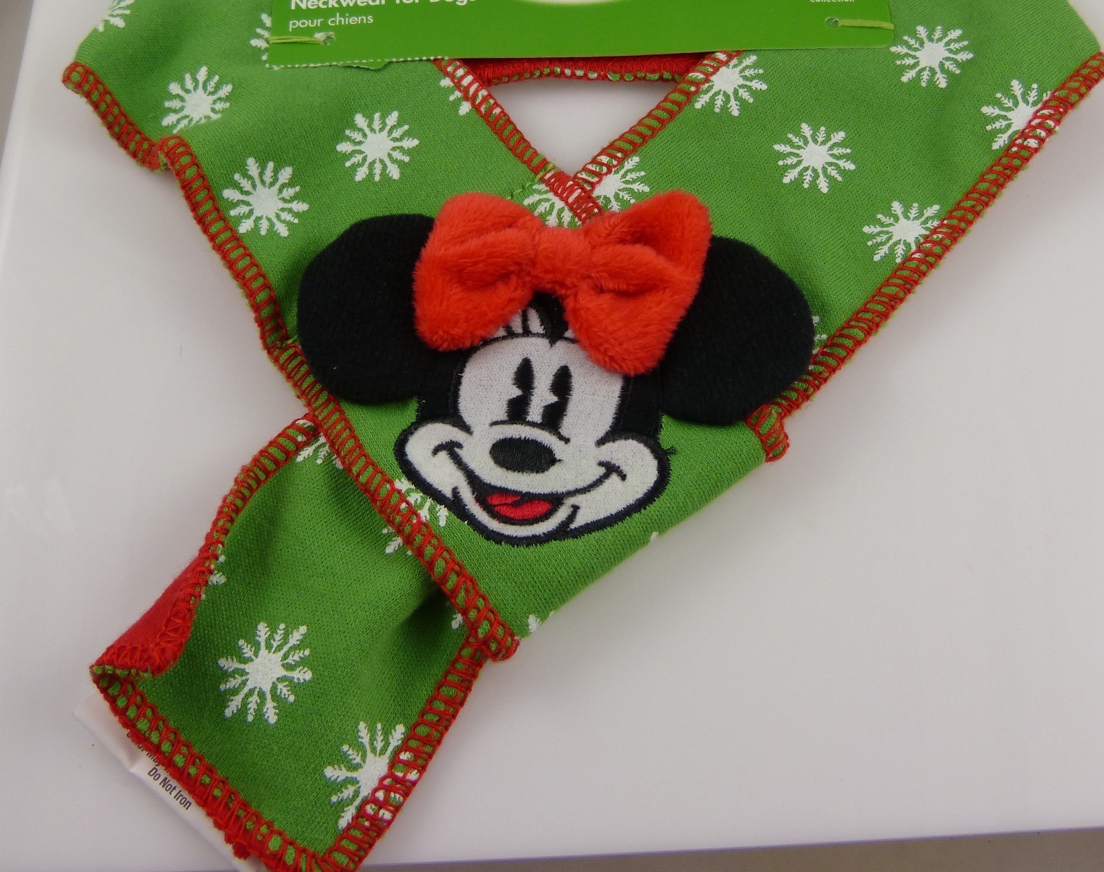 Minnie Mouse snowflake green red scarf for puppy dog pet animal Christmas Disney