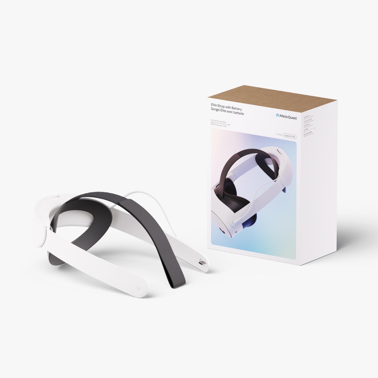 Meta Quest Elite Strap with Battery for Meta Quest 3/3s #899-00560-02 (White)