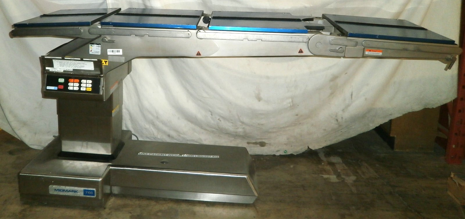 Midmark 7100 Surgical Table Max Weight 500 lbs