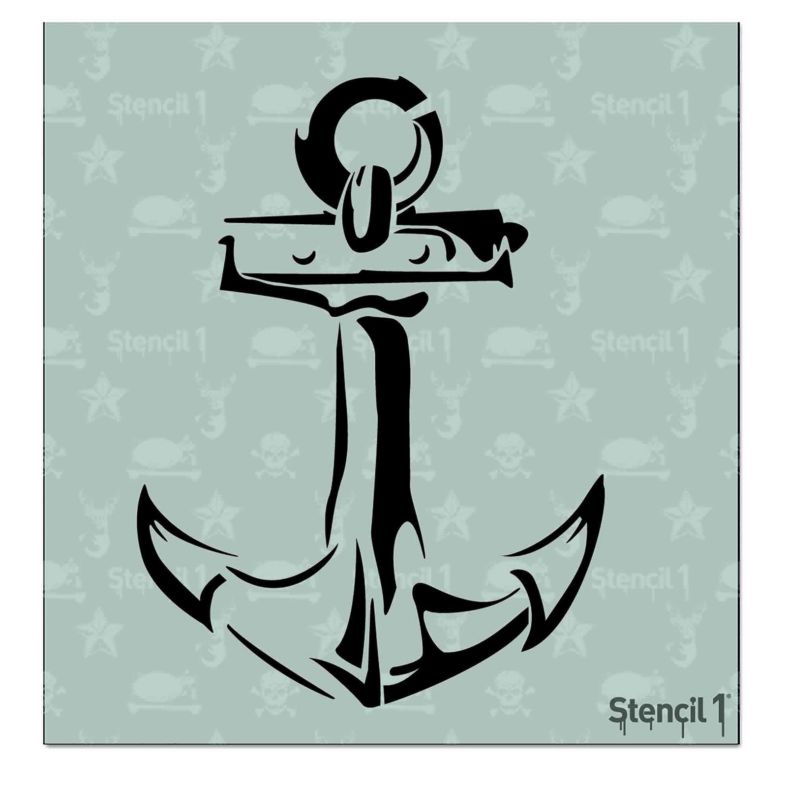 Anchor Stencil 5.75" x 6" - Durable Quality Reusable Stencils for Drawing Pai...