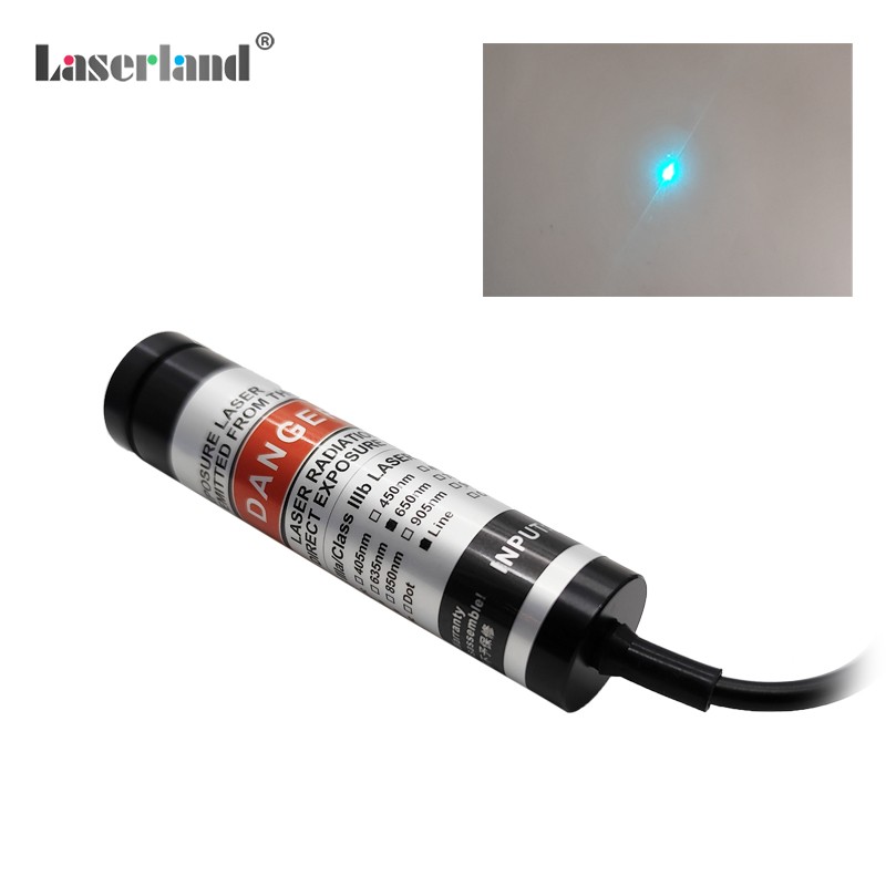 Focusable 488nm 40mW 5V Sky Blue Dot Laser Diode Module Projector
