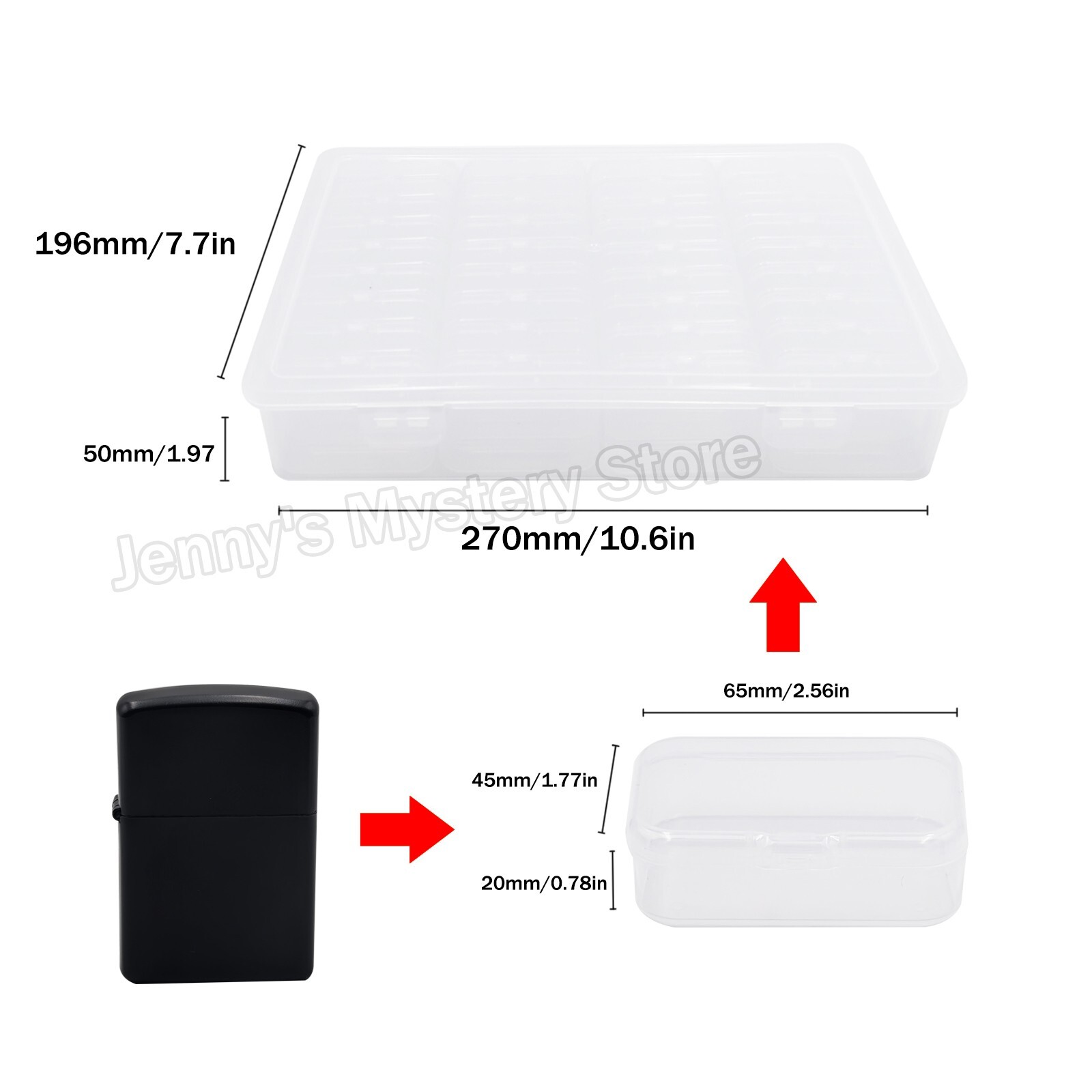 Durable Plastic Lighters Storage Boxes for Zippo Lighters Collection Protection