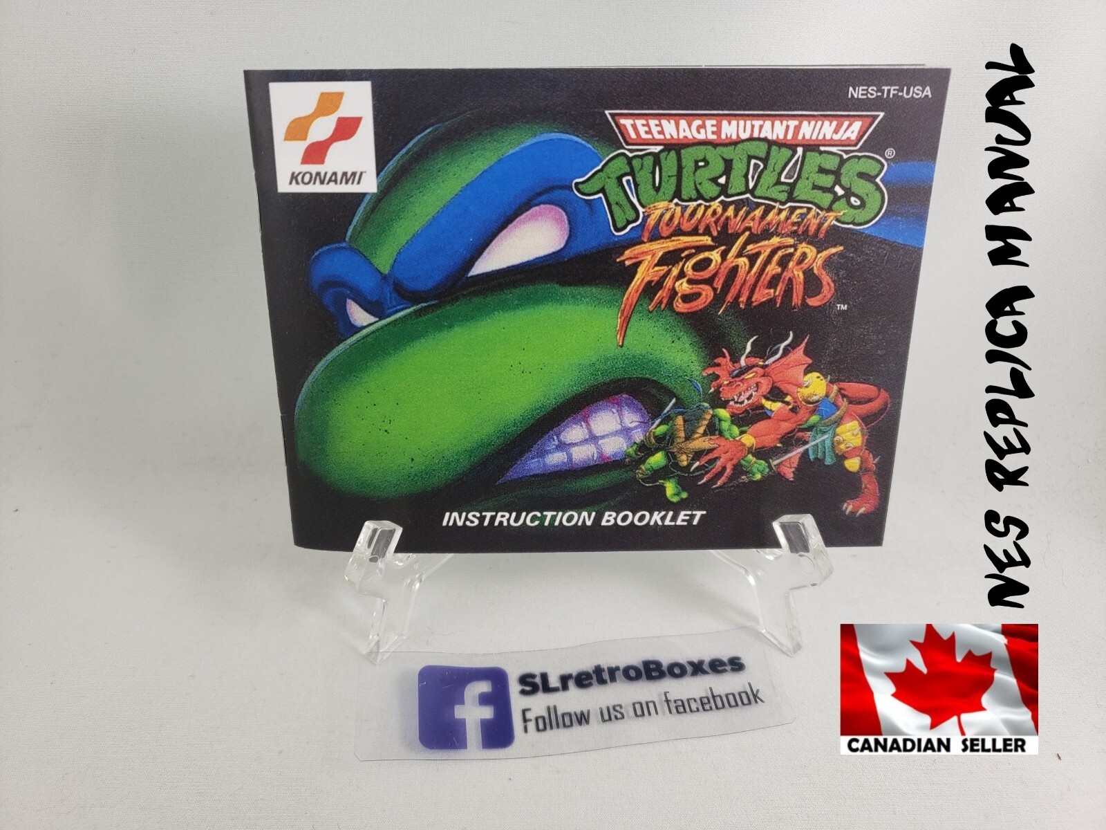 MANUAL NES - TMNT TURTLES TOURNAMENT FIGHTERS Nintendo 'Replacement' Instruction