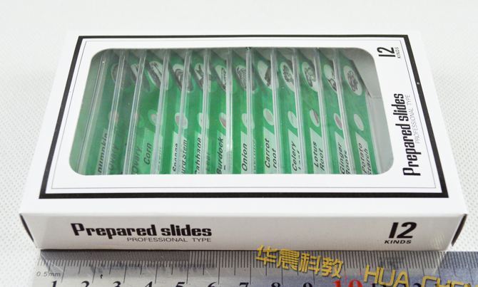 12PCS roots, stems Prepared Microscope Slides of Plants