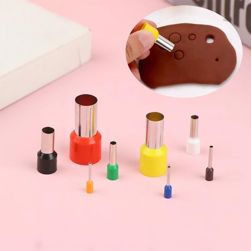 Clay Cutter Tool Set with Ring and Plunger Style Pieces for