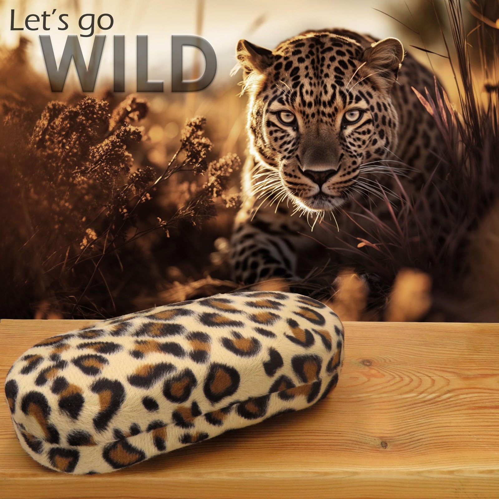 - Premium Leopard Animal Print Hard Shell Sunglass Case with Microfiber Pouch...