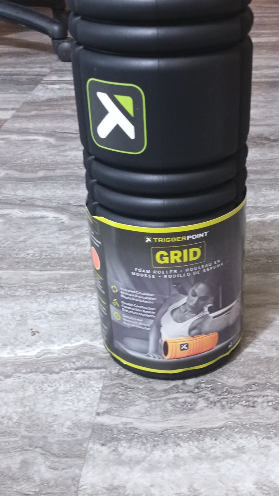 Trigger Point GRID Massage Grid Hollow Foam Roller Durable Construction Black