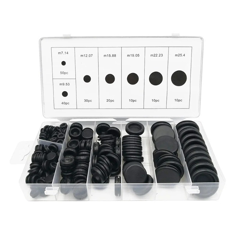 170PCS Rubber Grommet Firewall Hole Plug Electrical Wiring Gasket Assortment Kit