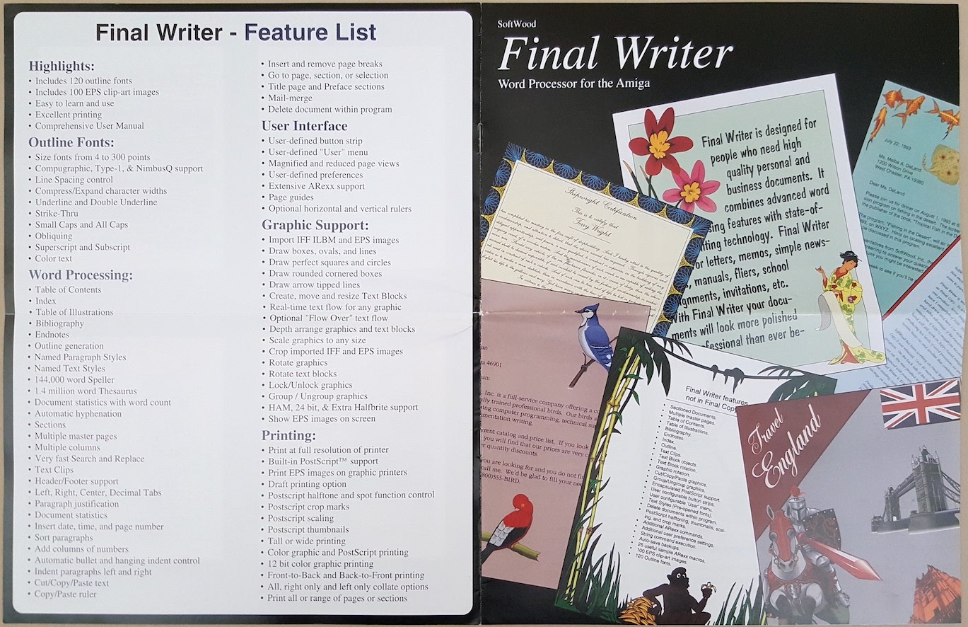 Final Writer Release 4 ©1994 SoftWood Word Processor for Commodore Amiga #5