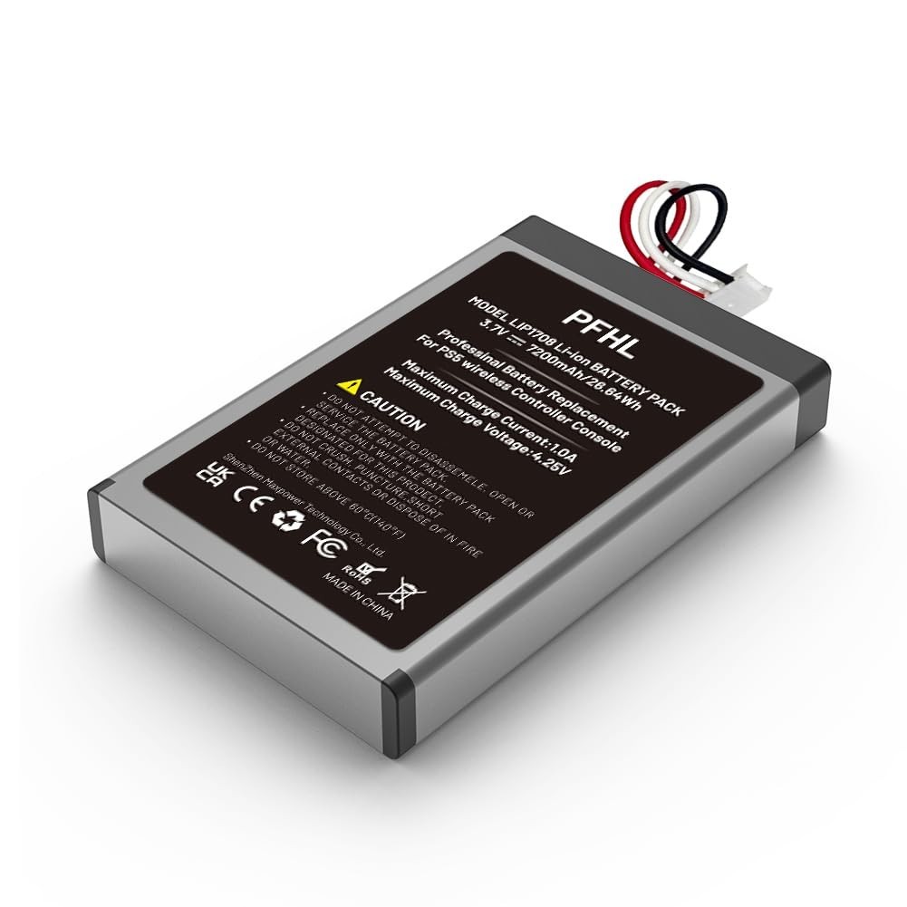 2 Pack 7200mAh High Capacity PS5 Controller Battery, New Upgrade + Repair Tools