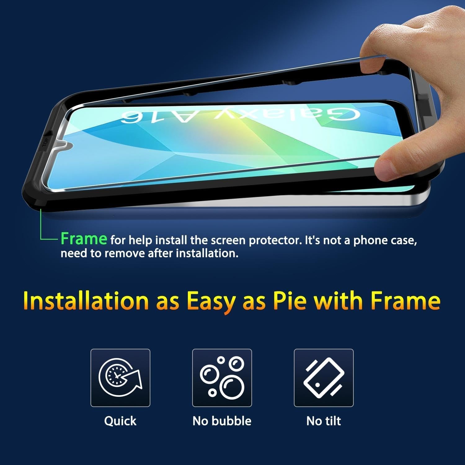 3 Pack Screen Protector for Samsung Galaxy A16 4G/5G + 3 Pack Camera Lens Protec