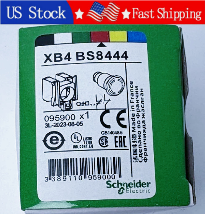 1PCS Brand New Schneider XB4BS8444 Emergency Stop Button Switch US Stock