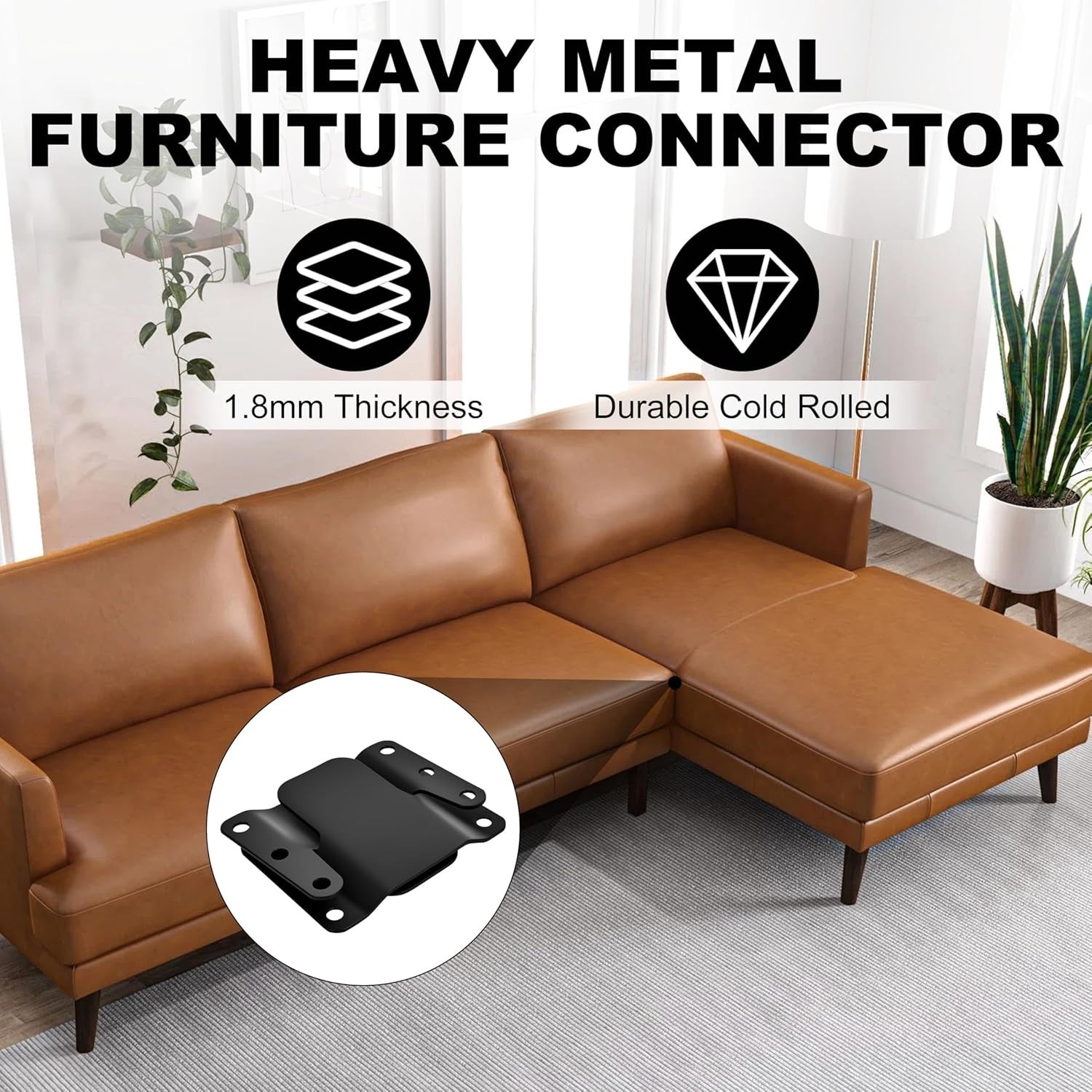 4 Pcs Universal Sectional Sofa Interlocking, Sectional Couch Connectors